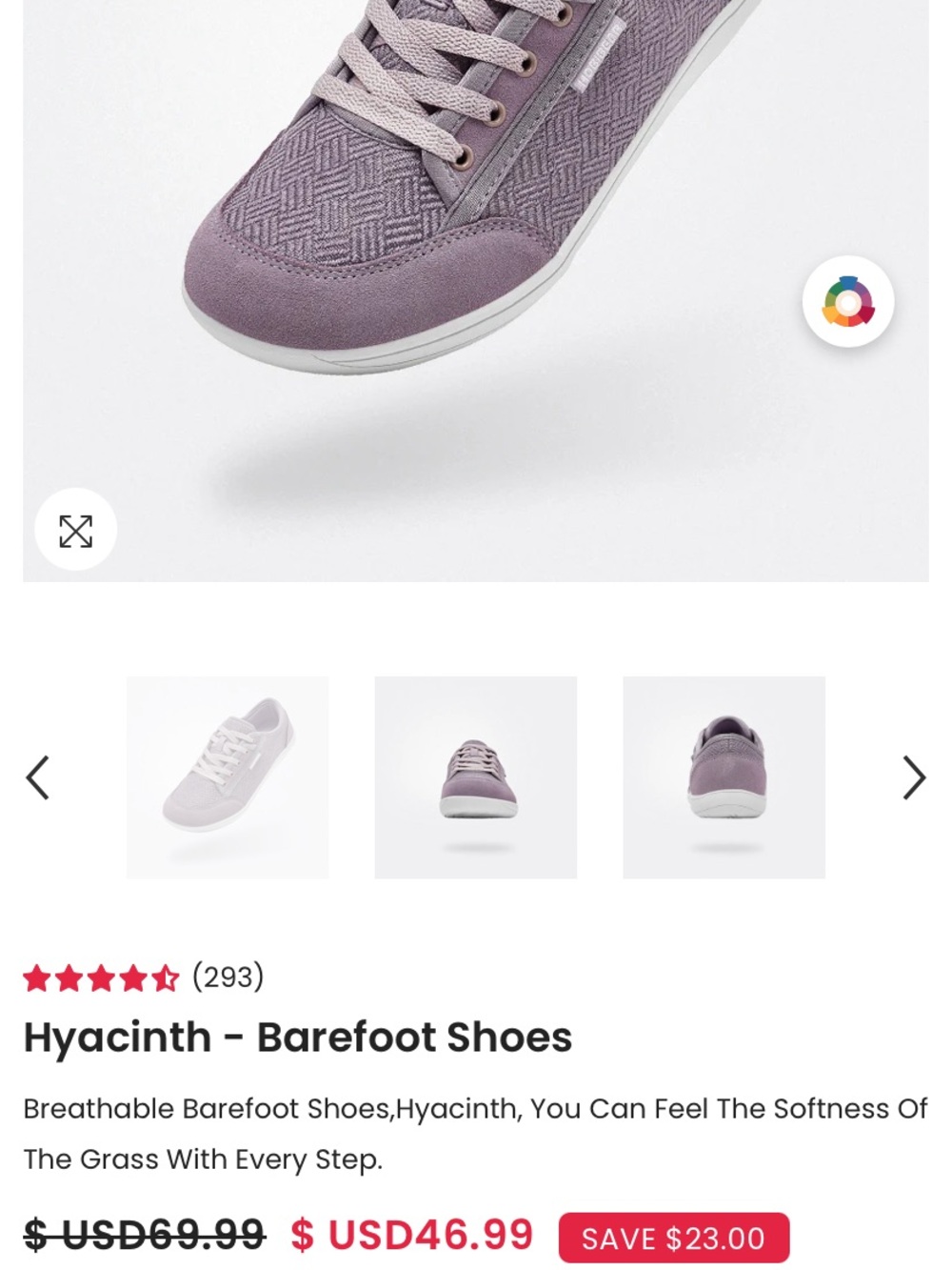 Hobibear Lavender Lace-Up Casual Sneakers - Picture 6 of 6